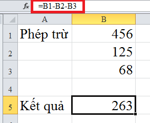 Cách thực hiện phép tính trừ trong Excel, bạn có biết?