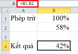 Cách thực hiện phép tính trừ trong Excel, bạn có biết?