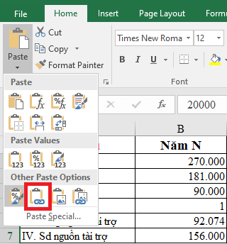 Bật mí 20 cách sử dụng tính năng Paste trong Excel