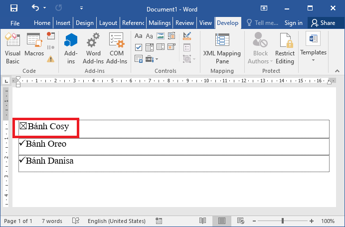 Hướng dẫn cách tạo dấu tích trong Microsoft Word