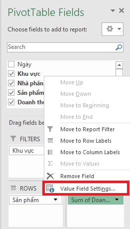 Sử dụng thành thạo Pivot Table thông qua ví dụ thực tế